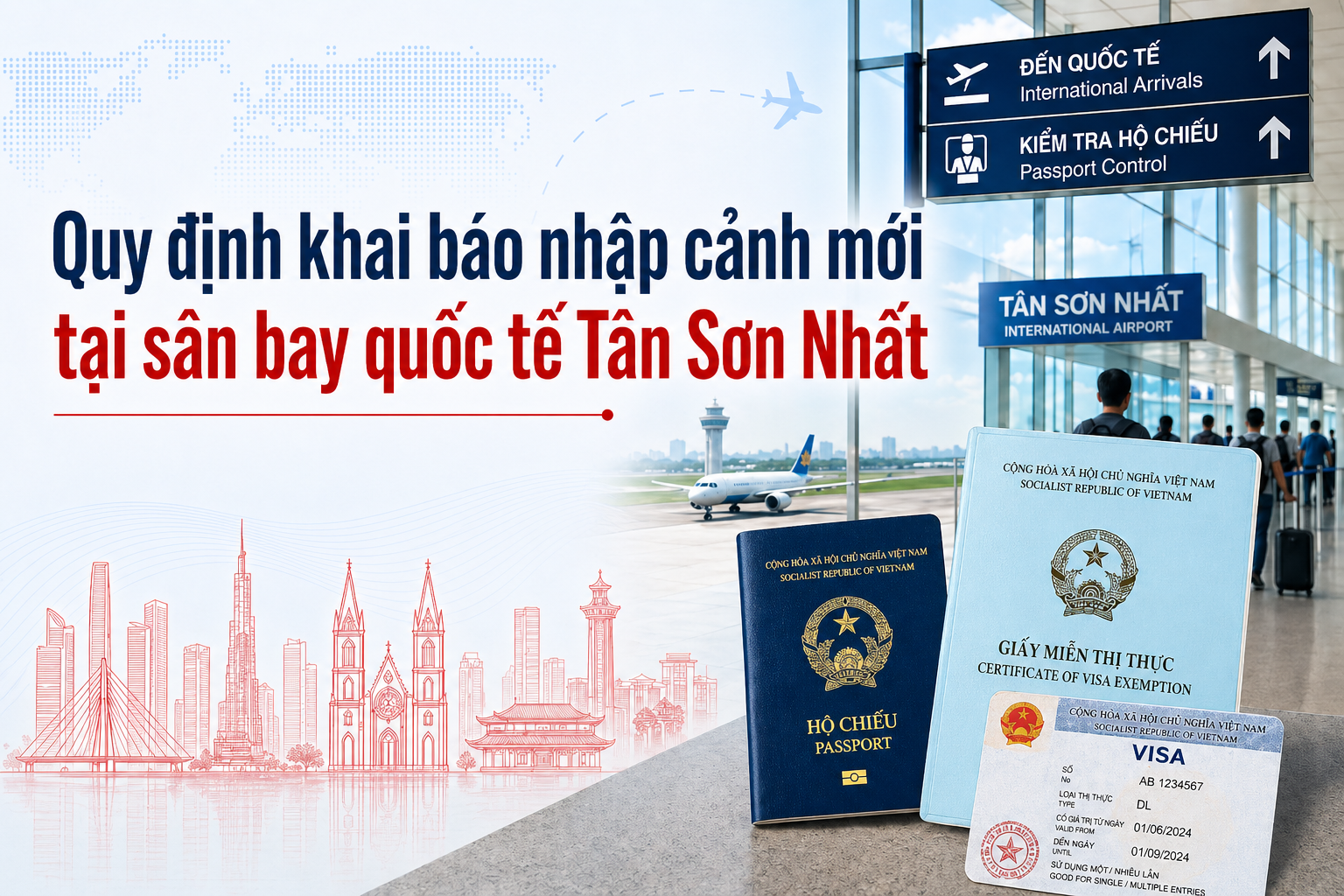 Quy định khai báo nhập cảnh mới tại sân bay quốc tế Tân Sơn Nhất