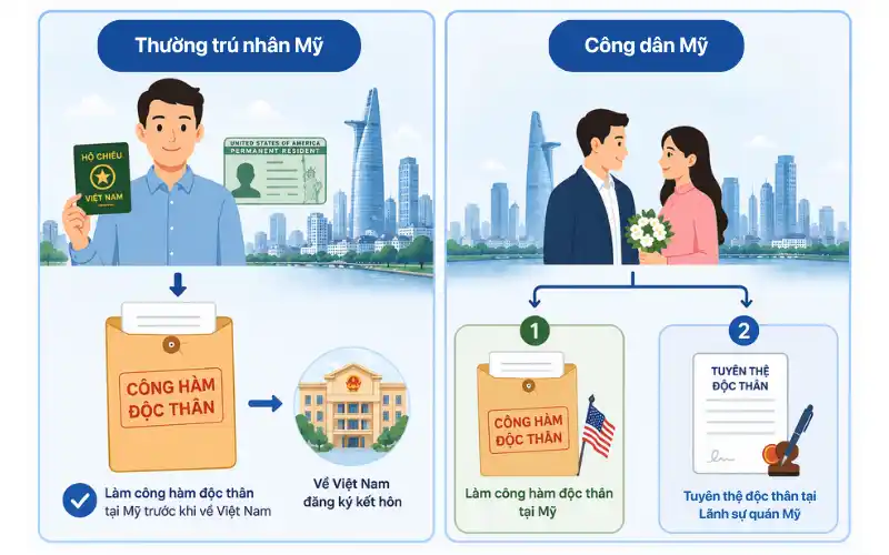 Ai cần làm công hàm độc thân khi về Việt Nam kết hôn?